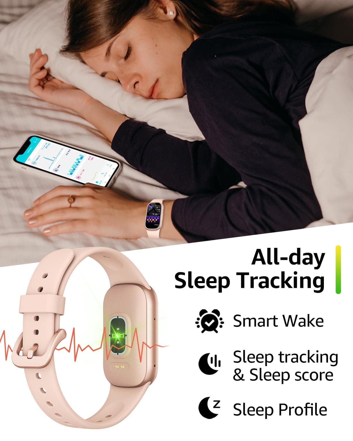 Asmoda Smart Watch, Smart Watches for Men Women Answer/Make Calls, Fitness Tracker with 1.47 Screen, 24/7 Heart Rate Sleep Monitor,130+Sport Modes, IP68 Waterproof Fitness Watch for Android iOS, Pink