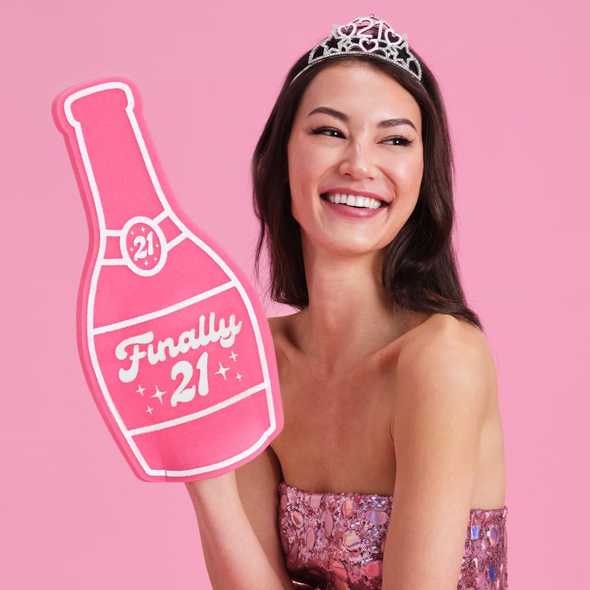 xo, Fetti21st Birthday Party XL Finally 21 Foam Finger - 16" | 21st Bday Decorations, 21 Forever Favors, Gag Gift, HBD Supplies