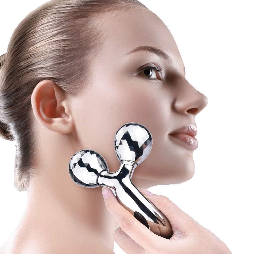 3d manual roller face body massager skin lifting wrinkle remover for women double chin reducer skin tightening faces lifting roller faces care jawline shaper rollers toner(1pcs/small)
