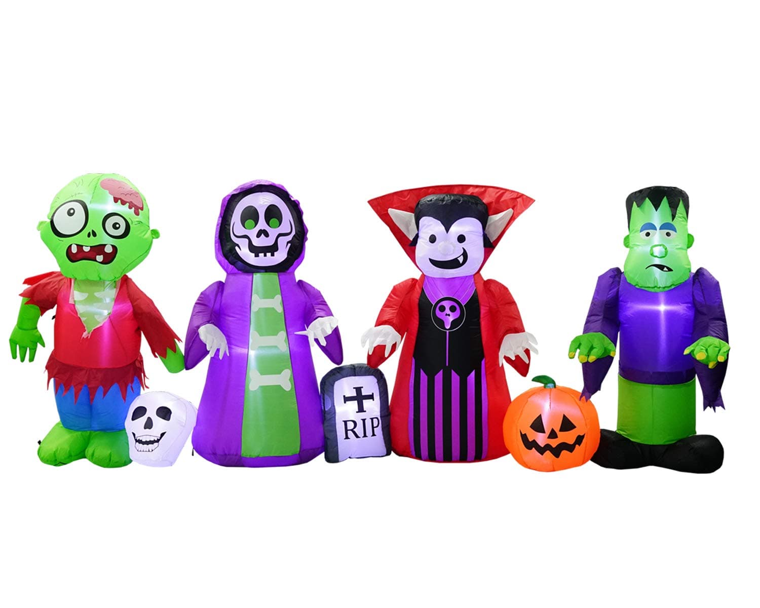 11.7Ft Long Inflatable Halloween Decoration Inflatables Ghost Demon Pumpkin Skull for Home Yard Lawn Garden Party Indoor Outdoor