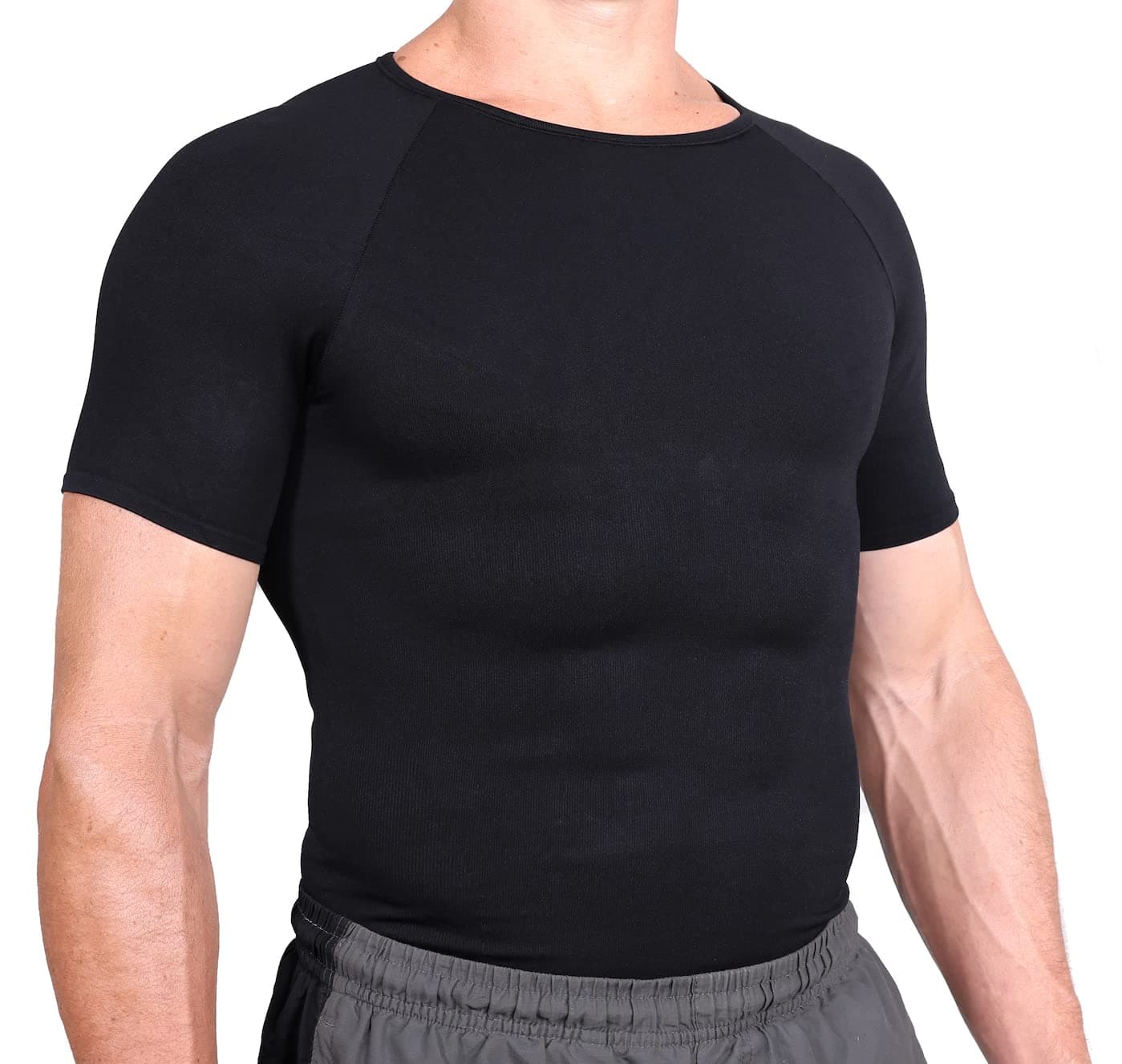 Mens Slimming Chest Compression Shirt Body Shaper Abs Undershirt Vest