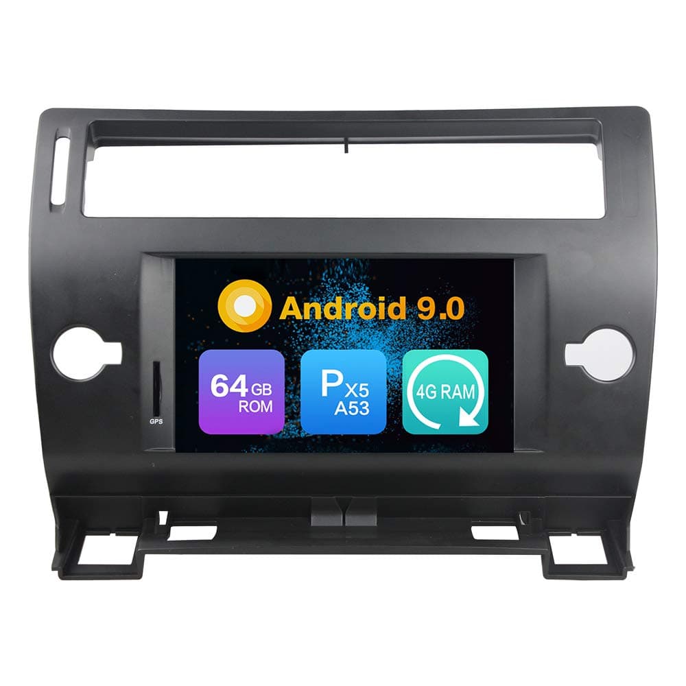 ZERTRAN Android 9.0 Core PX5 4G RAM 64GB ROM Autoradio GPS Navigation Multimedia Player Car Stereo Radio Headunit Steering Wheel Control For CITROEN C4 2005 2006 2007 2008 2009 2010 2011