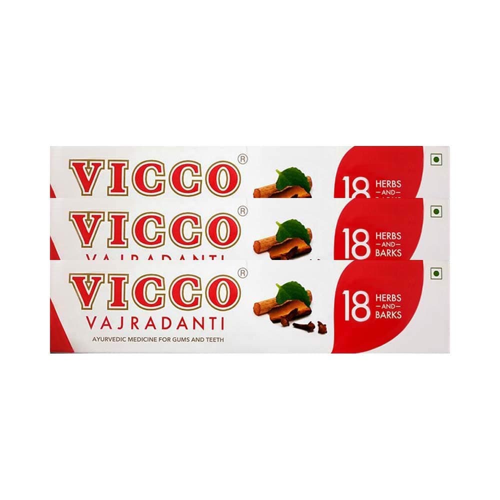 Vicco Vajradanti Toothpaste- 200g (Pack of 3)(Ship from India)