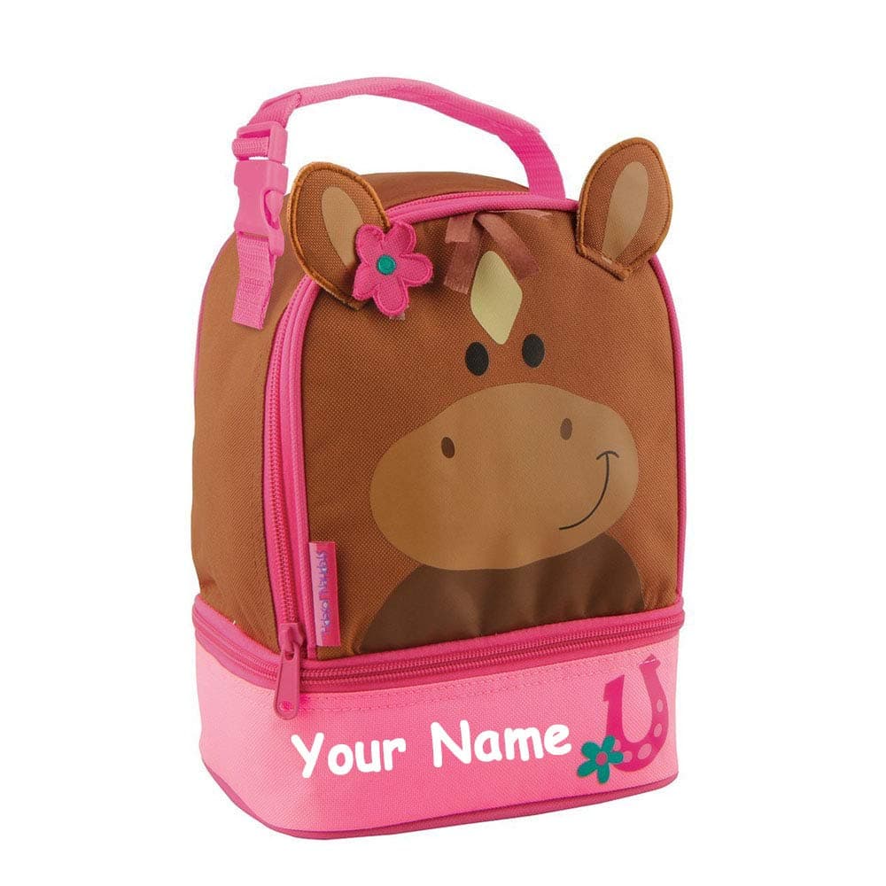 Stephen Joseph Personalized Brown Horse Lunch Pals Lunch Box Bag