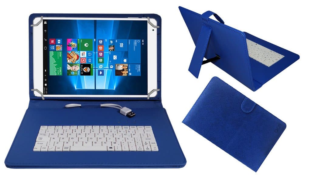 ACM USB Keyboard Case Compatible with Teclast X98 Plus 3g Tablet Cover Stand Study Gaming Direct Plug & Play - Blue