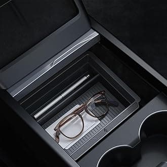 Center Console Organizer Tray [Sliding] for Tesla Model Y Juniper (Only Premium & Performance 2026/25) & Model 3 Highland (Standard, Premium, Performance 2026/25/24) Smooth Slide Technology