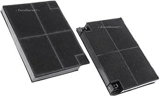 FABER Cooker Hood Filters with Activated Carbon, 1 Pair for INCA SMART WEST COLLAGE DIVA FRANKE ARISTON, 14 x 19.5 cm