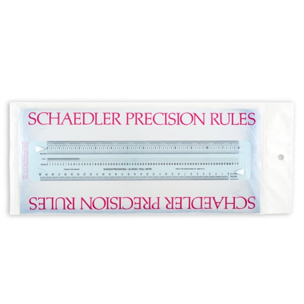 Schaedler Precision Ruler - 12 Inch Single A (Inch/Metric/Pica) - Schaedler Precision Ruler - 12 Inch Single A (Inch/Metric/Pica)