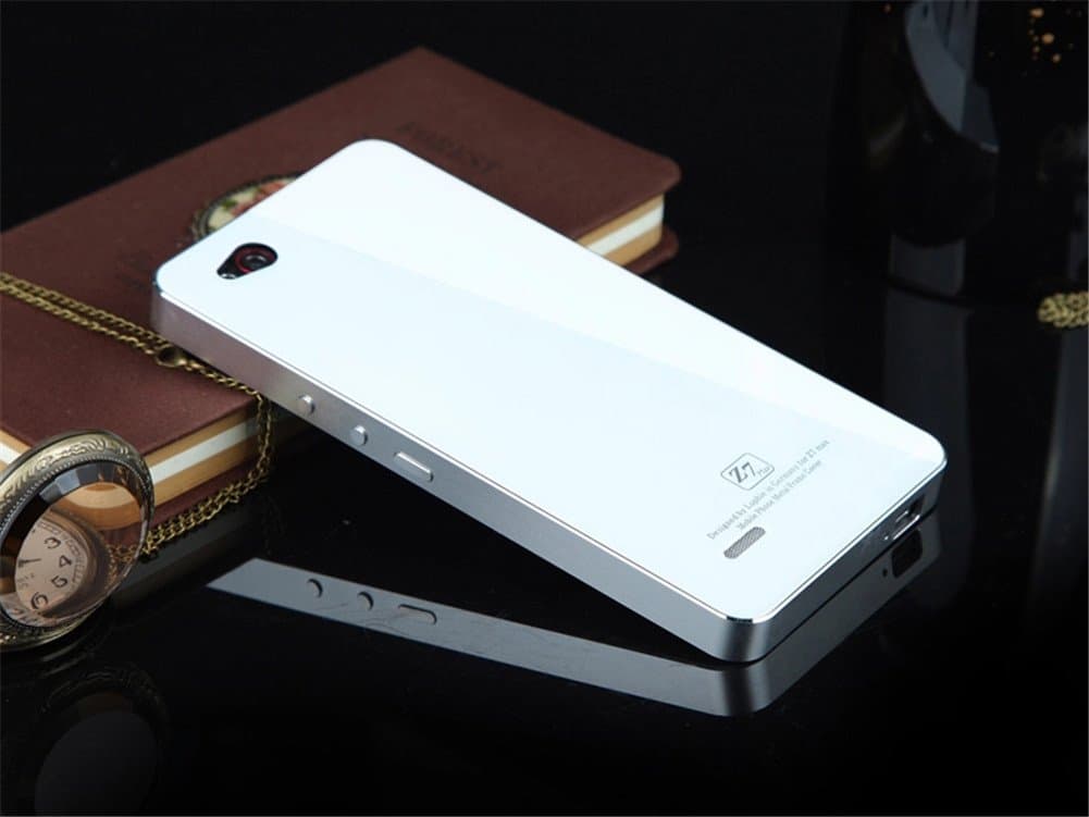 DAYJOY New Ultra Thin No Need Screw Aluminum Alloy Protective Metal Bumper Frame Shell Case Cover + 1PC Tempered Glass screen protector Film for ZTE NUBIA Z7 MAX (SILVER+WHITE)