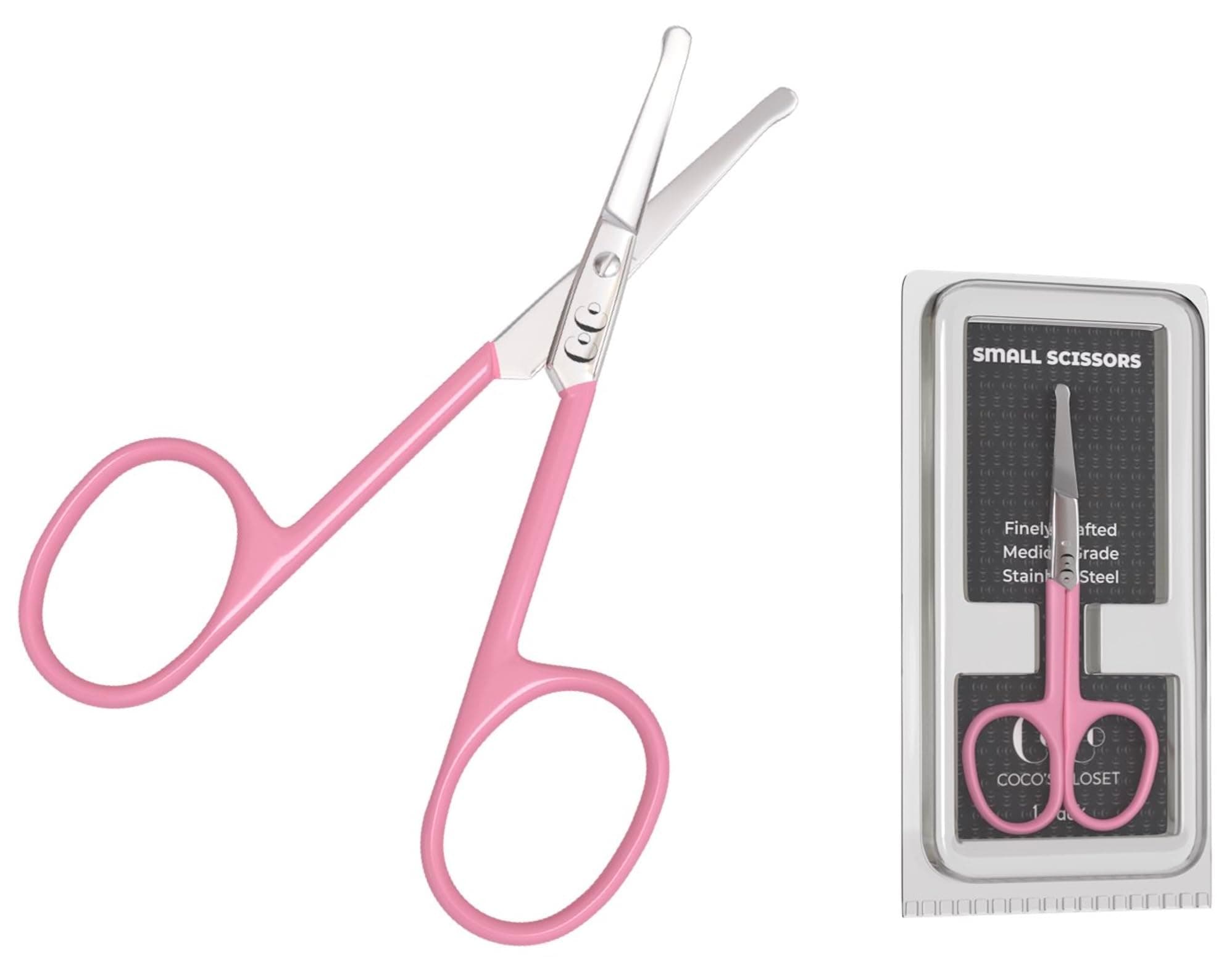 Coco's Closet Sax & Skara Round-Tipped Baby Nail Scissors + Storage Case