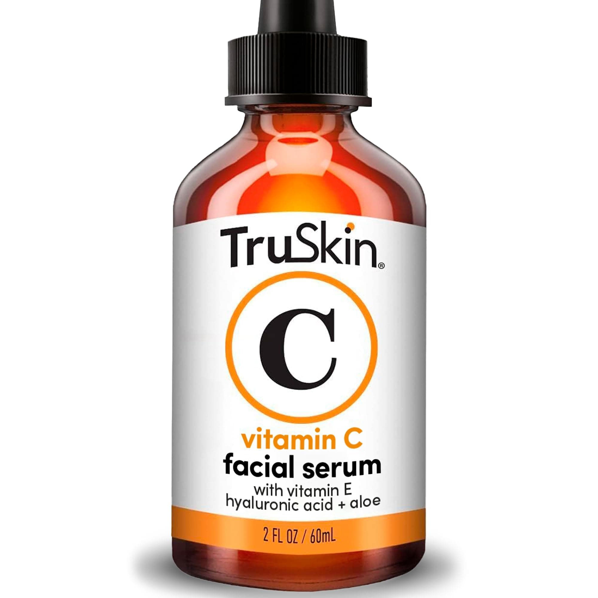 TruSkin Vitamin C Serum for Face, Anti Aging Serum with Hyaluronic Acid, Vitamin E, Organic Aloe Vera and Jojoba Oil, Hydrating & Brightening Serum for Dark Spots, Fine Lines and Wrinkles, 2 fl oz