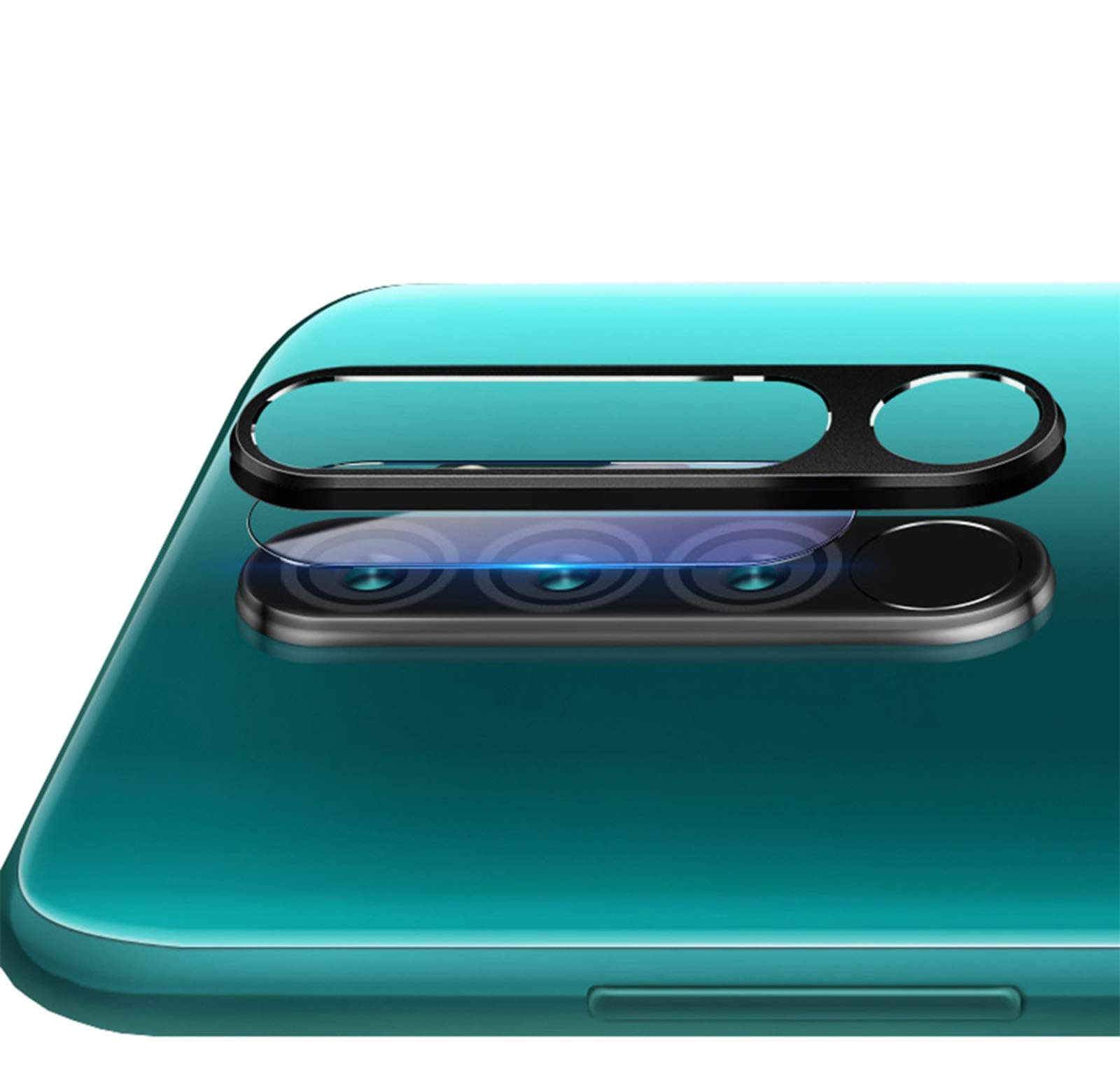 NOKOER Camera Lens Protector for Xiaomi Redmi Note 8 Pro, [2 in 1] Camera Lens Protector Ring + Camera Lens Tempered Glass Protector Film, 360 Degree Protection [Anti-Fall] [Wear Resistant] - Black