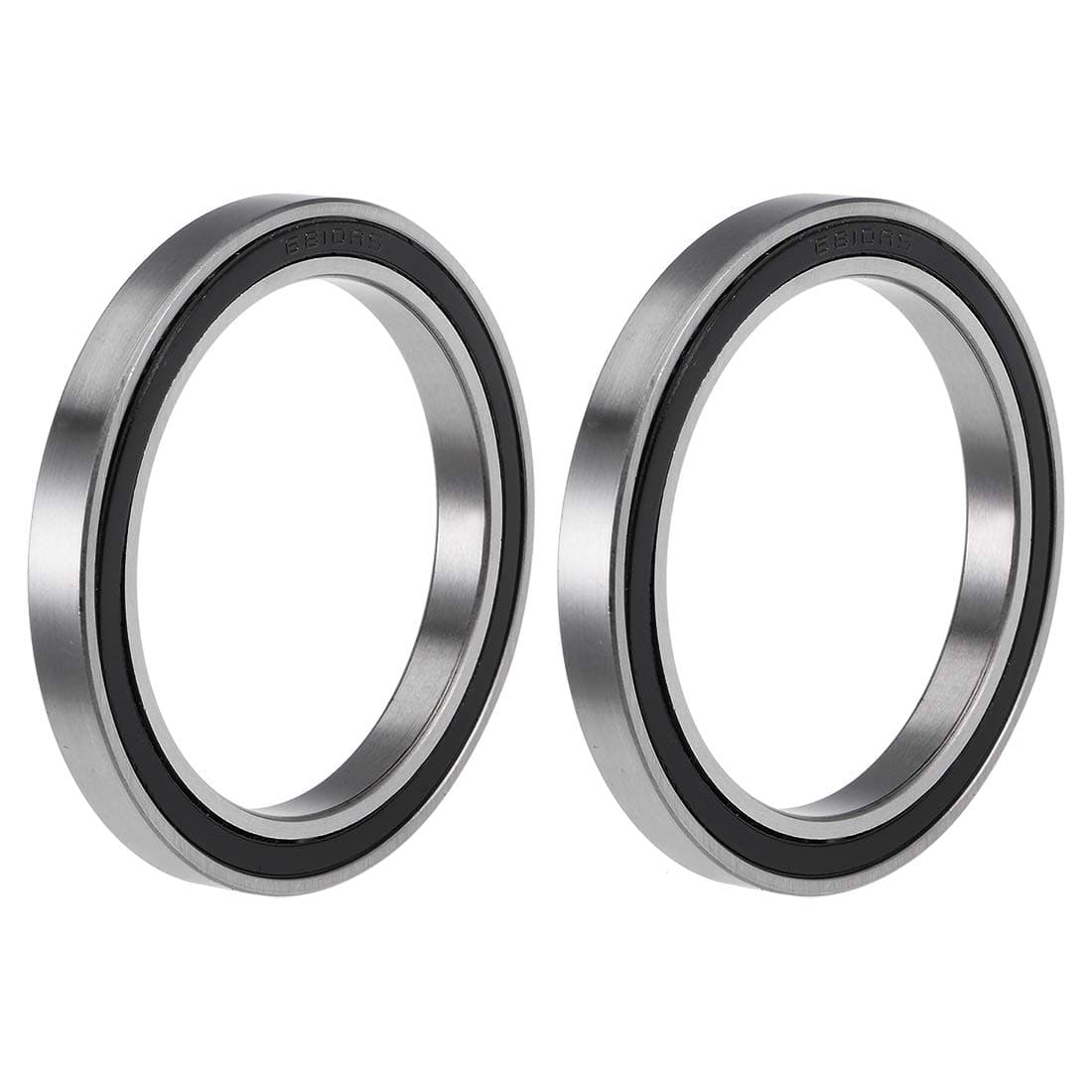 6810-2RS Deep Groove Ball Bearings 50mm Inner Dia 65mm OD 7mm Bore Double Sealed Chrome Steel Z2 2pcs