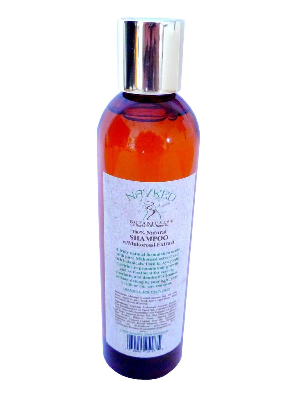 Nayked Botanicals 100% Natural Shampoo w/ Mukorossi Nuts 8 Oz