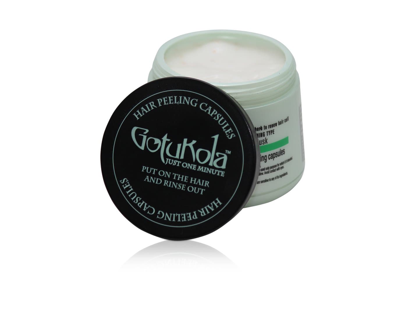 Hair Mask with Peeling Capsules Nourishing and Treat with Gotu Kola Herb to Renew Hair Cell and Treated all Straightening Type for all Hair Types 500 milliliter 16.9fl.oz (Green)