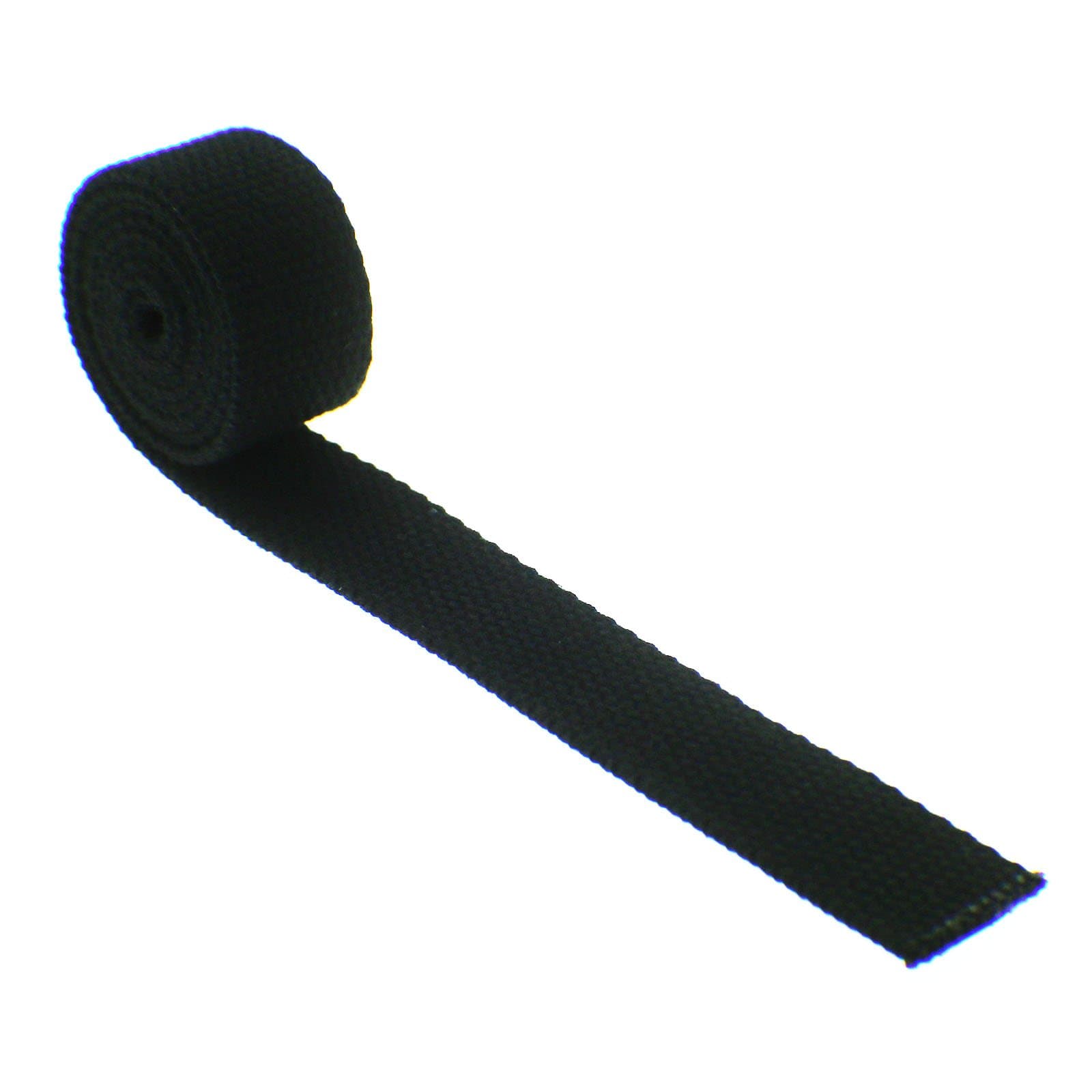 5 Yard Cotton Webbing - 1 Inch (1") Heavy Duty - Choose Your Color (Black)