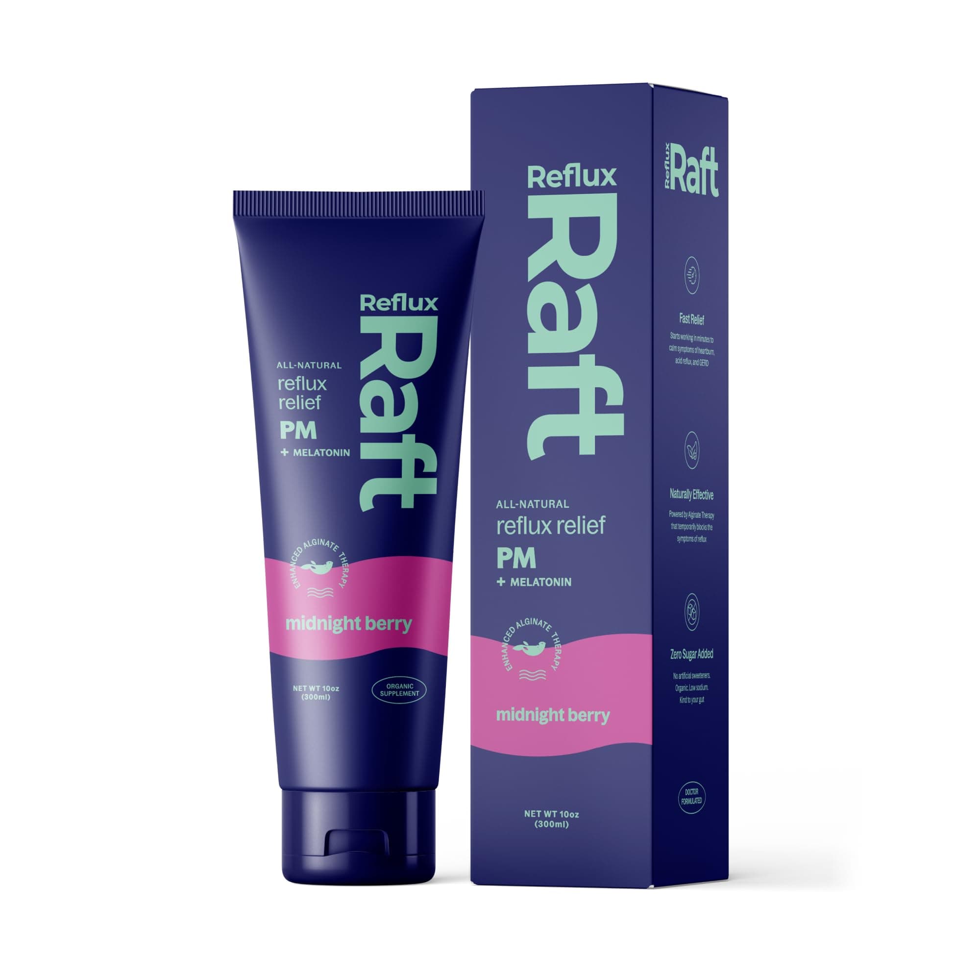 - Acid Reflux Therapy PM with Organic Alginate & Melatonin, Rapid & Lasting Gerd, LPR & Digestion Symptom Support, Zero Sugar, Gluten Free, Midnight Berry, 60 Gel Servings, 10 OZ Bottle