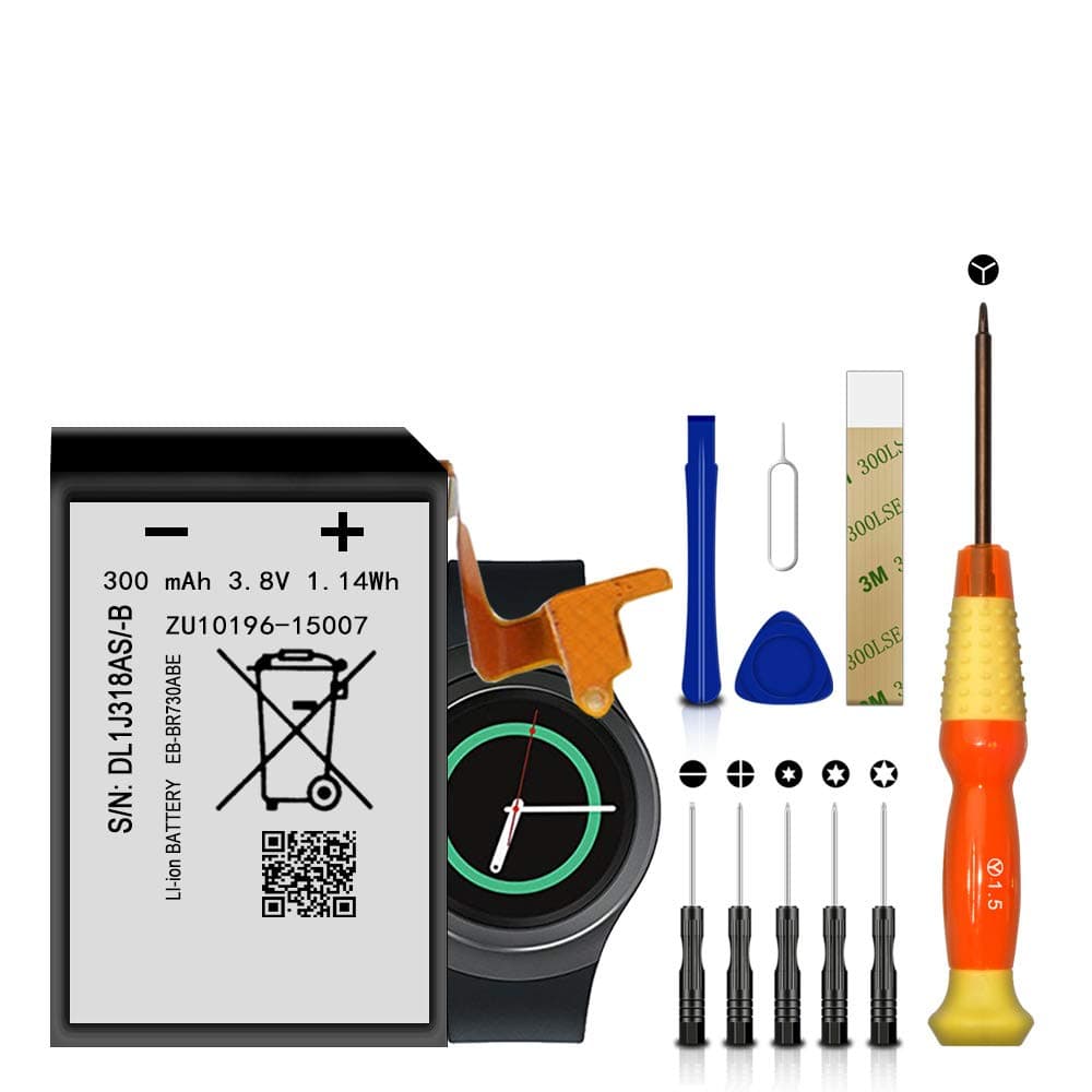 WUHAO for Verizon Samsung Galaxy Gear S2 SM-R730V Replacement Battery, for EB-BR730ABE Battery with Adhesive Tape Tool Repair Kit