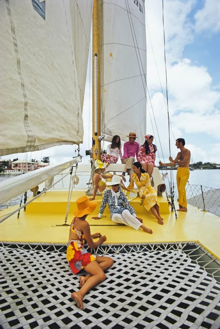 SLIM AARONS Colorful Crew print | wall art gallery lustre photo, Palm Springs, picture, fine art print (24x36)