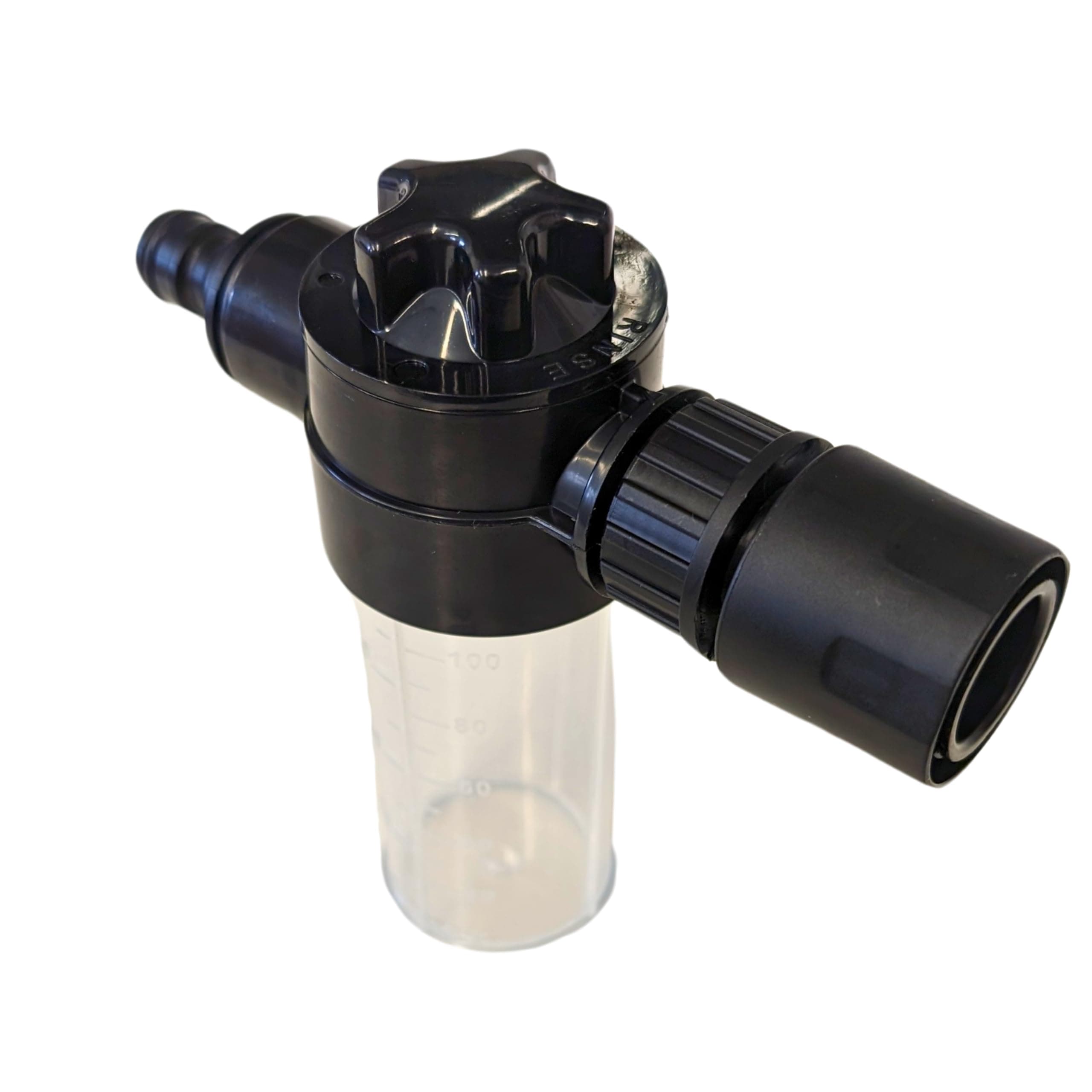 IGAD 100ml In-Line Soap Dispenser for Water-Fed Poles & Garden Hoses – Adjustable Foam Control – Easy Hose Connection for Window, Car, and Solar Panel Cleaning