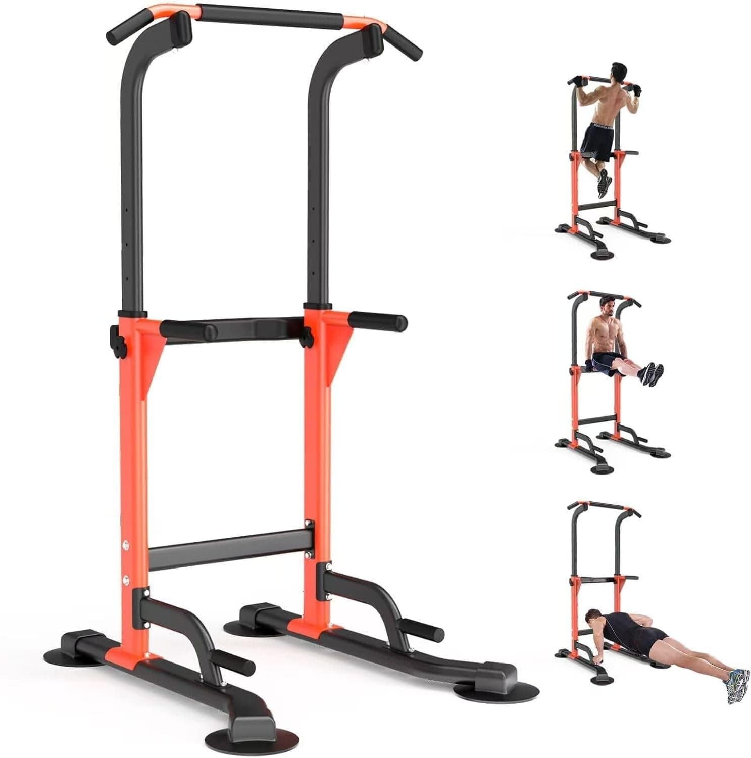 Pull Up Dip Station For Home Gym Strength Training Fitness Workout Station Chin-Ups Push-Ups Pull-Ups Dip-Ups 330LBS T055CDC