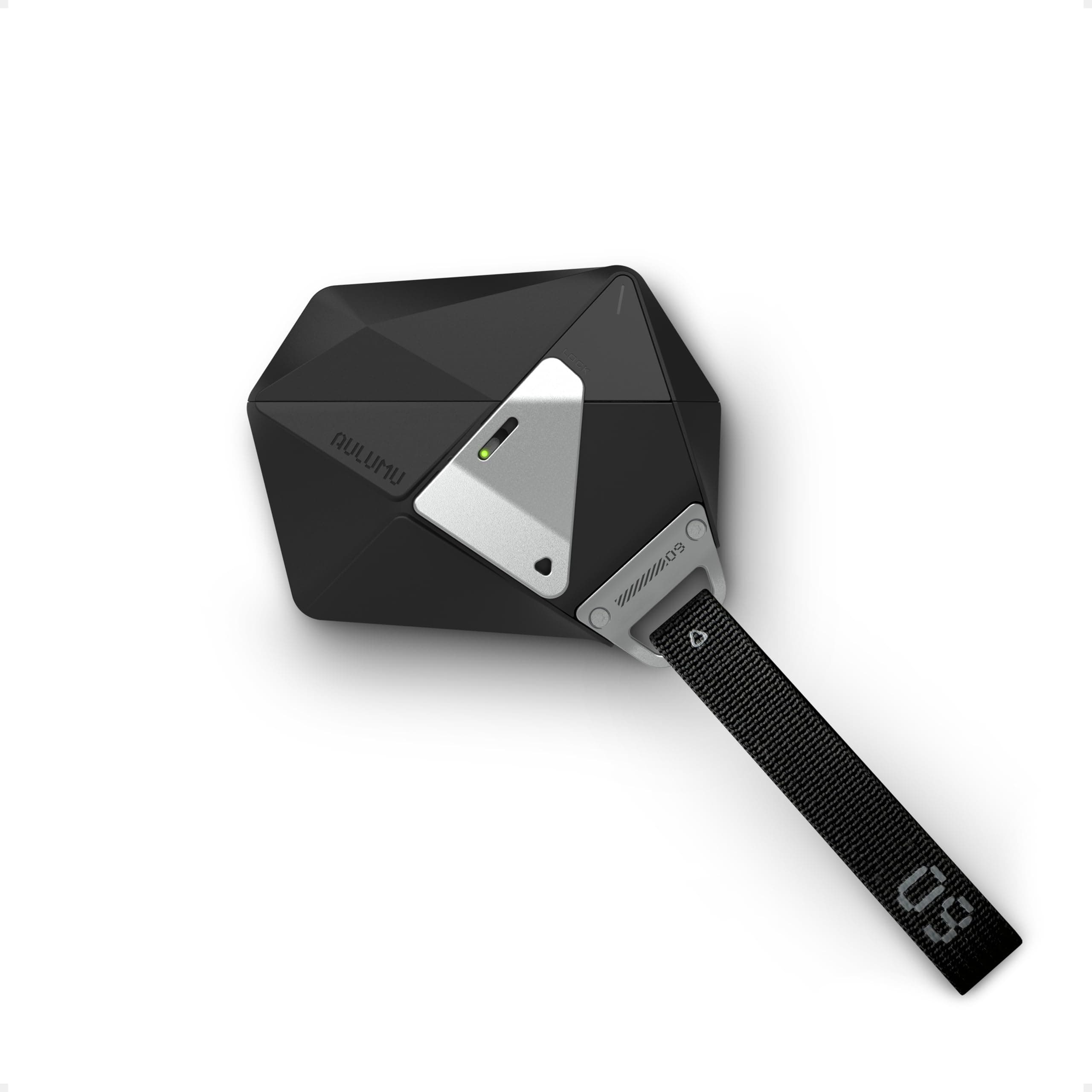 Aulumu A09 Geometric AirPods Pro Case [2nd/1st Generation] with Lock | Protective Cover with Nylon Buckle | Alloy Armour | Compatible with Apple AirPods Pro(2023/2022/2019) - Black