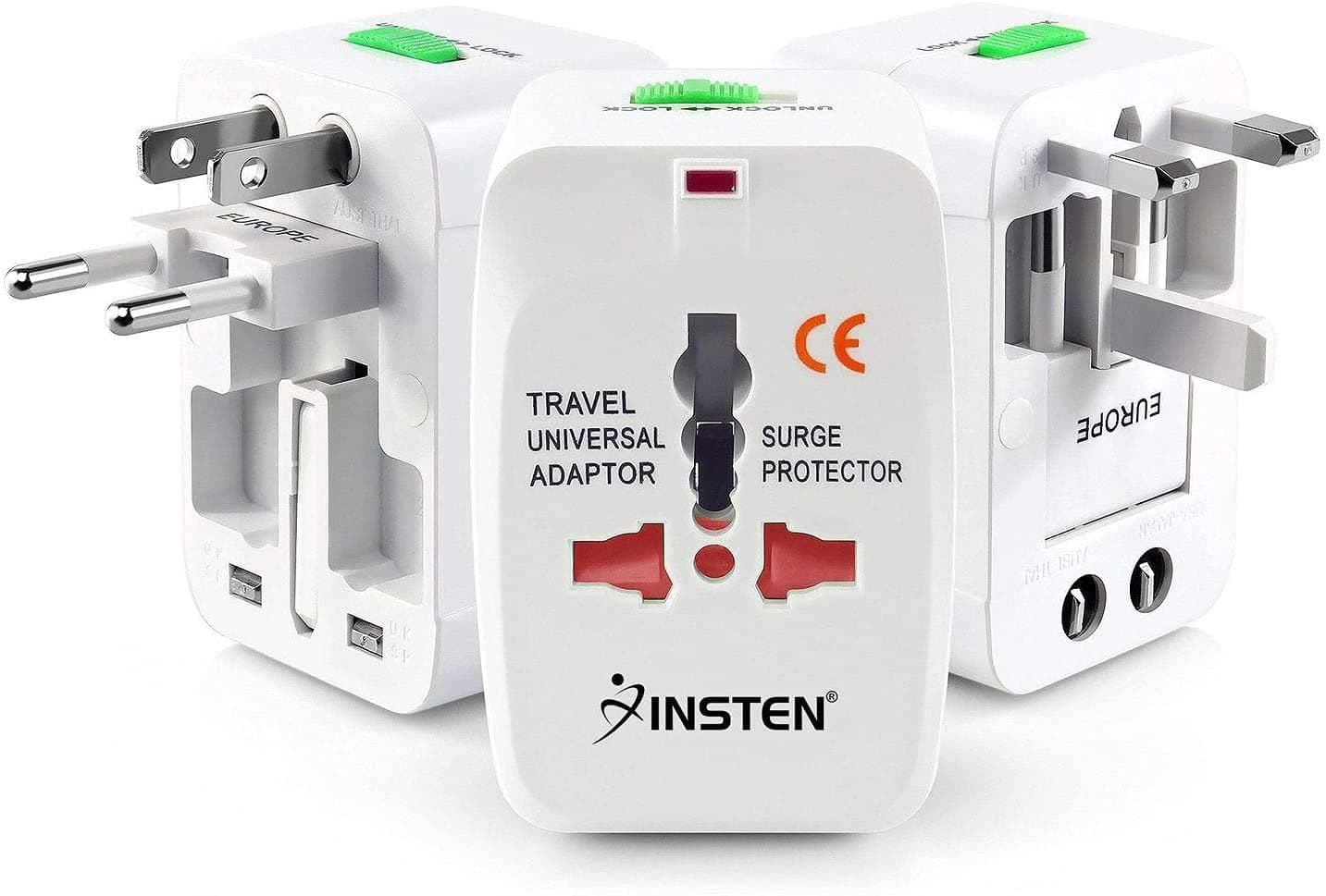 Universal Worldwide Travel Adapter for 150+ Countries, International Power Charger, European Adapter, Wall Charger Power Plug for USA EU UK AUS Compatible w/ iPhone, iPad, Samsung Galaxy & More