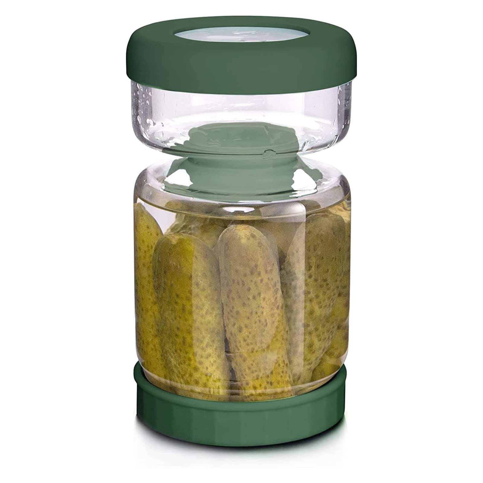 Glass Pickle Jar with Strainer Hourglass 1000ml