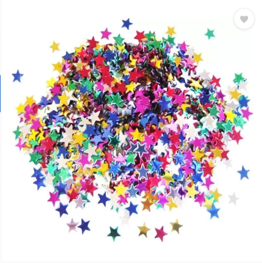 Artool Star Shaped Glitter for Resin Art, DIY School Project Set of 12 (Asoorted Colours)