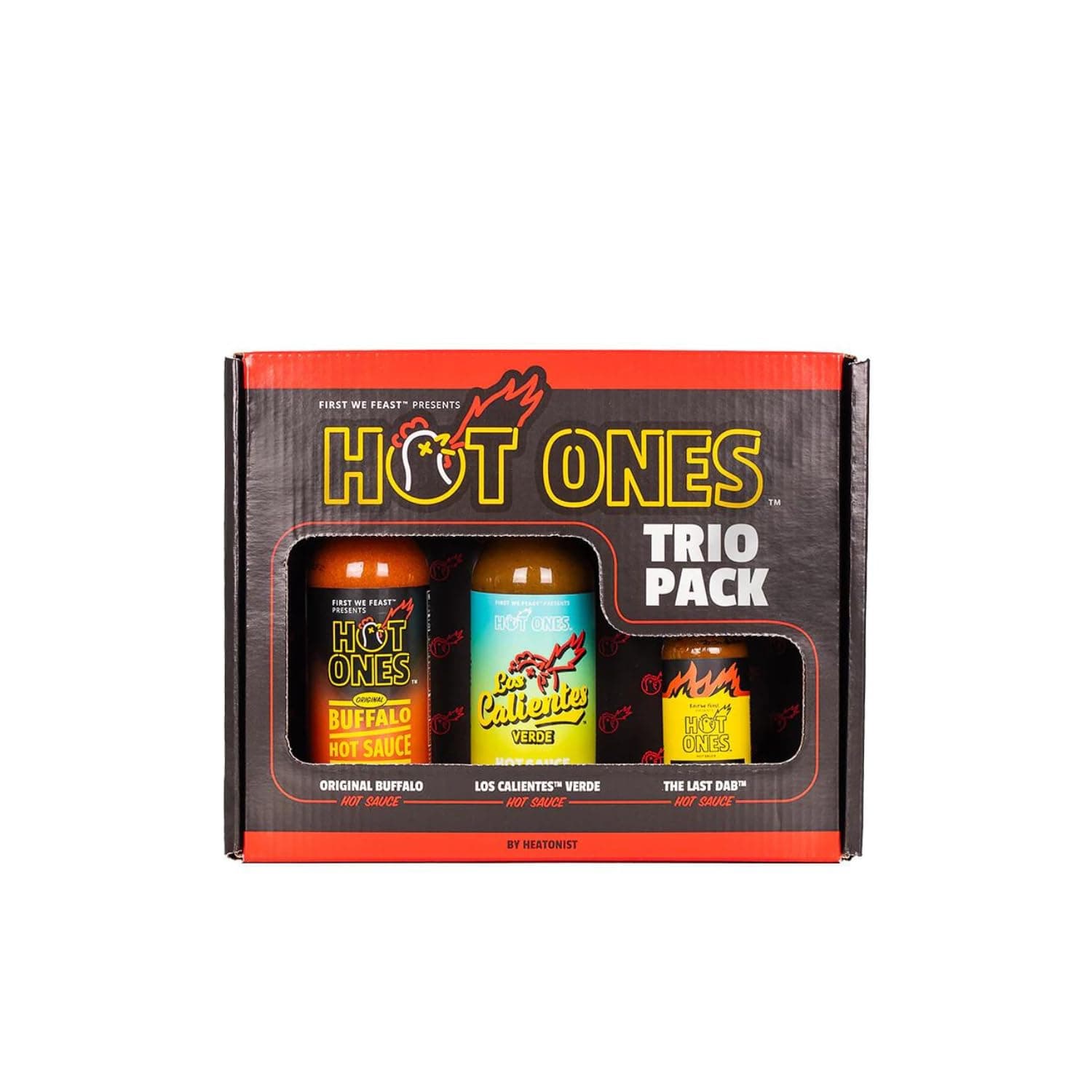 Hot Ones Mini Dab Challenge, Hot Sauce Trio With The Buffalo Hot Sauce, Los Calientes Verde & Sample Size Of The Last Dab, Made With All Natural Ingredients (3-Pack)