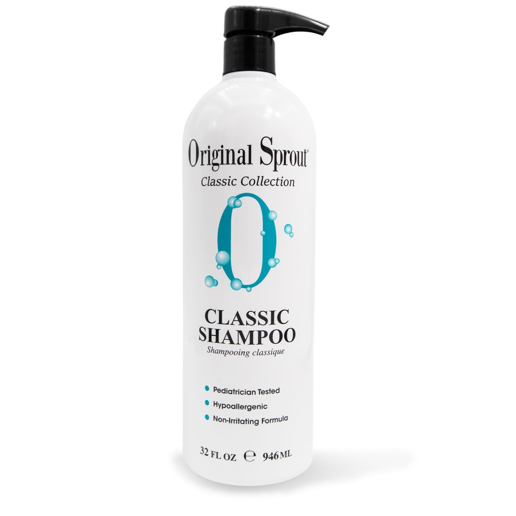Classic Shampoo for All Hair Types, Gentle Sulfate Free & Vegan Hair Cleanser for Kids and Adults, Tear Free Formula, 32 fl oz