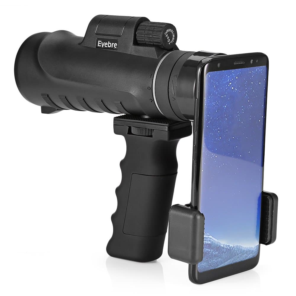 Monocular Telescope 10 x 42 High Power HD Wide View Mono Spotting Scope With Phone Holder and Handheld Stand for Bird Watching Fishing Hunting Camping Travelling