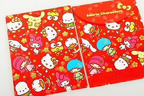 Sanrio Characters Chinese New Year Red Envelopes Pocket Packet 8 pcs Bronzing