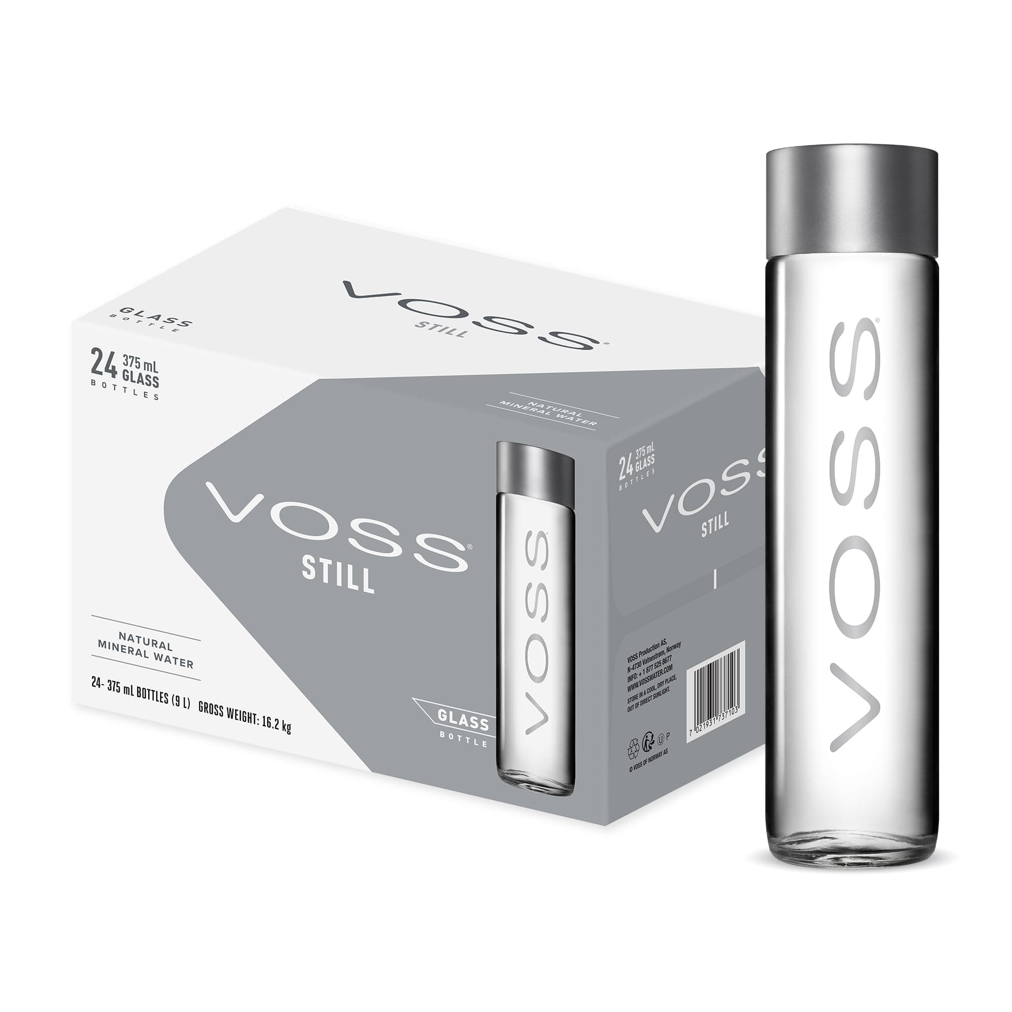 Voss Artesian Water, Still Bottle, 24 X 375 ml (800102)