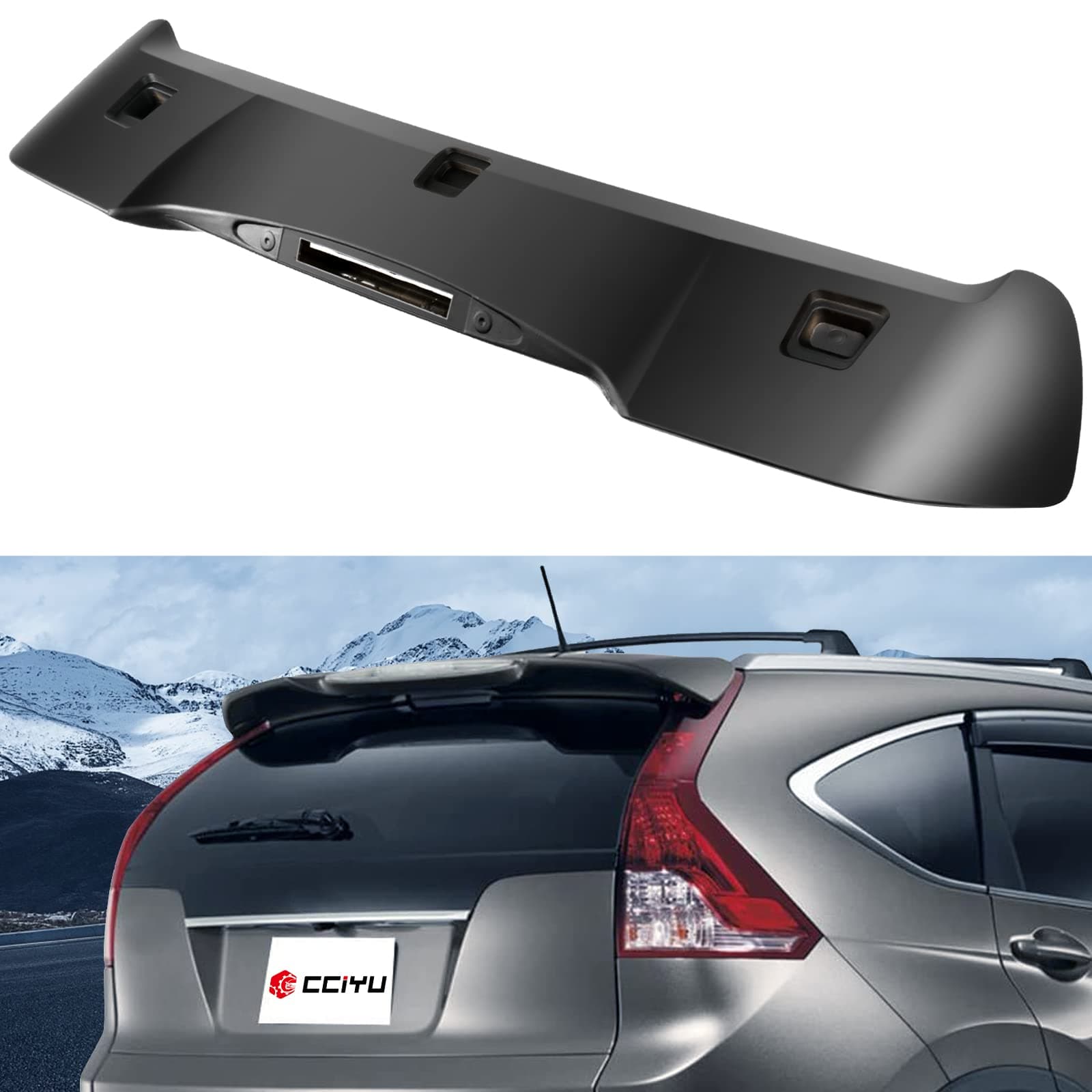 cciyu Black ABS Rear Spoiler Wing Accessories for 2012 2013 2014 2015 2016 for Honda CR-V Stylish Trunk Spoiler Wing