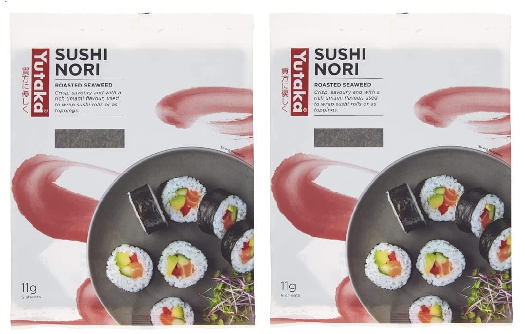 Sushi Nori Seaweed 11 g (Pack of 2, Total 10 Sheets)
