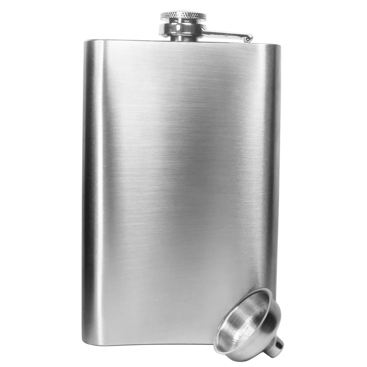 Hip Flask, Flask Alcohol Stainless Steel Hip Flask for Men 10 oz with Handy Funnel in Stainless Steel for Storing Whiskey/Alcohol,Silver