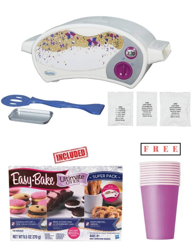Easy Bake Ultimate Oven, Baking Star Super Treat Edition with 3 Mixes and Refill Super Pack Included. for Ages 8 and up.