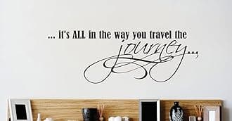 Design with Vinyl 2 Zzz 629 Decor Item its All in The Way You Travel The Journey Life Quote Wall Decal Sticker, 14 x 28-Inch, Black