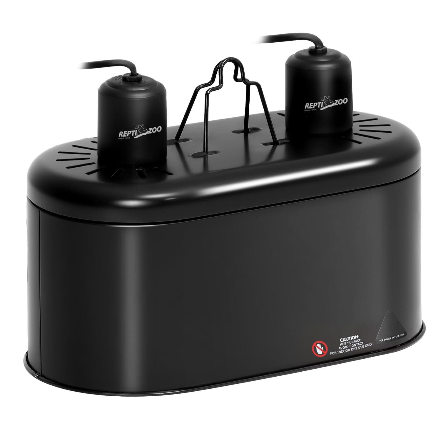 Dual Reptile Light Fixture for Reptile Dome UVB Light Fixture Dual Lamp Cap Combo Integration Design Heat Lighting Lamp Kit