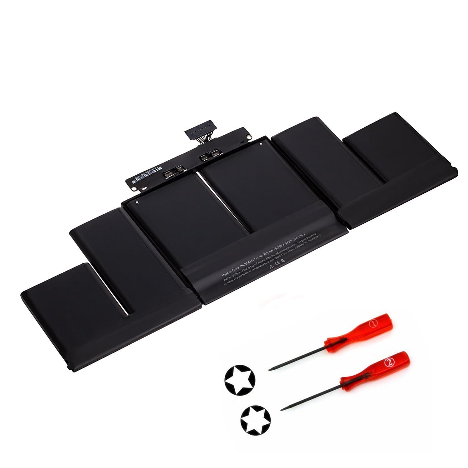 HUSAN New A1417 Laptop Battery Compatible with MacBook Retina Pro 15" A1398(2012 Early-2013 Version), ME664LL/A ME665LL/A MC975LL/A MC976LL/A MD831LL/A (Black)