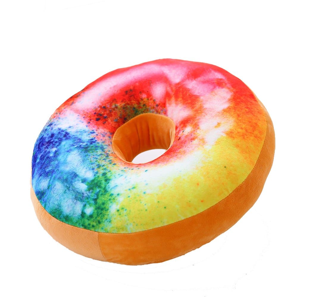 Soft Creative Donut Pillows, Comfortable Cushion, Seat Cushion, Back Cushion,pp Cotton, 12 Styles (Free Size, Sweet Smooth Words)