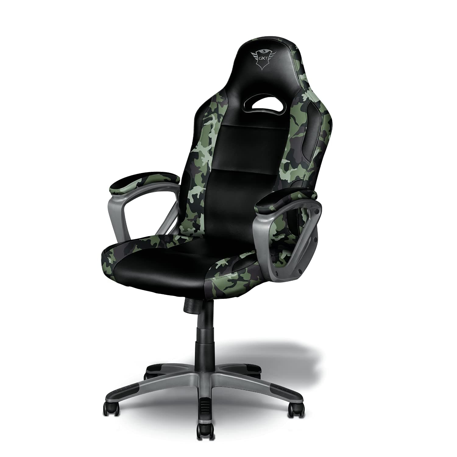 Trust Gaming GXT 705C Ryon Gaming Chair, Ergonomic Office Chair (Rotatable 360°), Class 4 Gas Lift, Tilt Seat with Locking Possibility, Robust Wooden Frame, Camo Green
