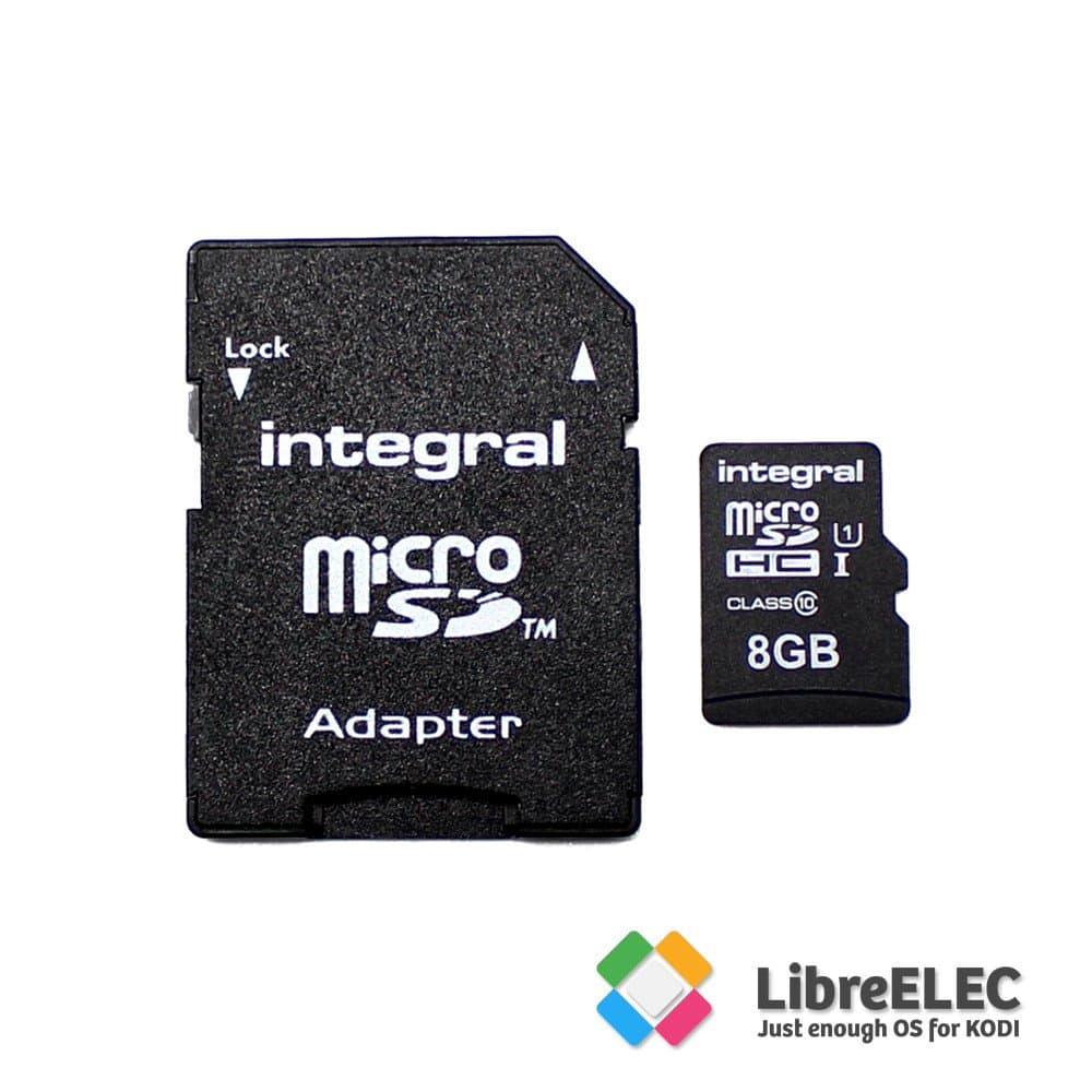 Integral 8GB MicroSD Card Class10 pre-loaded with LibreELEC 7.0 for WeTek Hub and WeTek Play 2