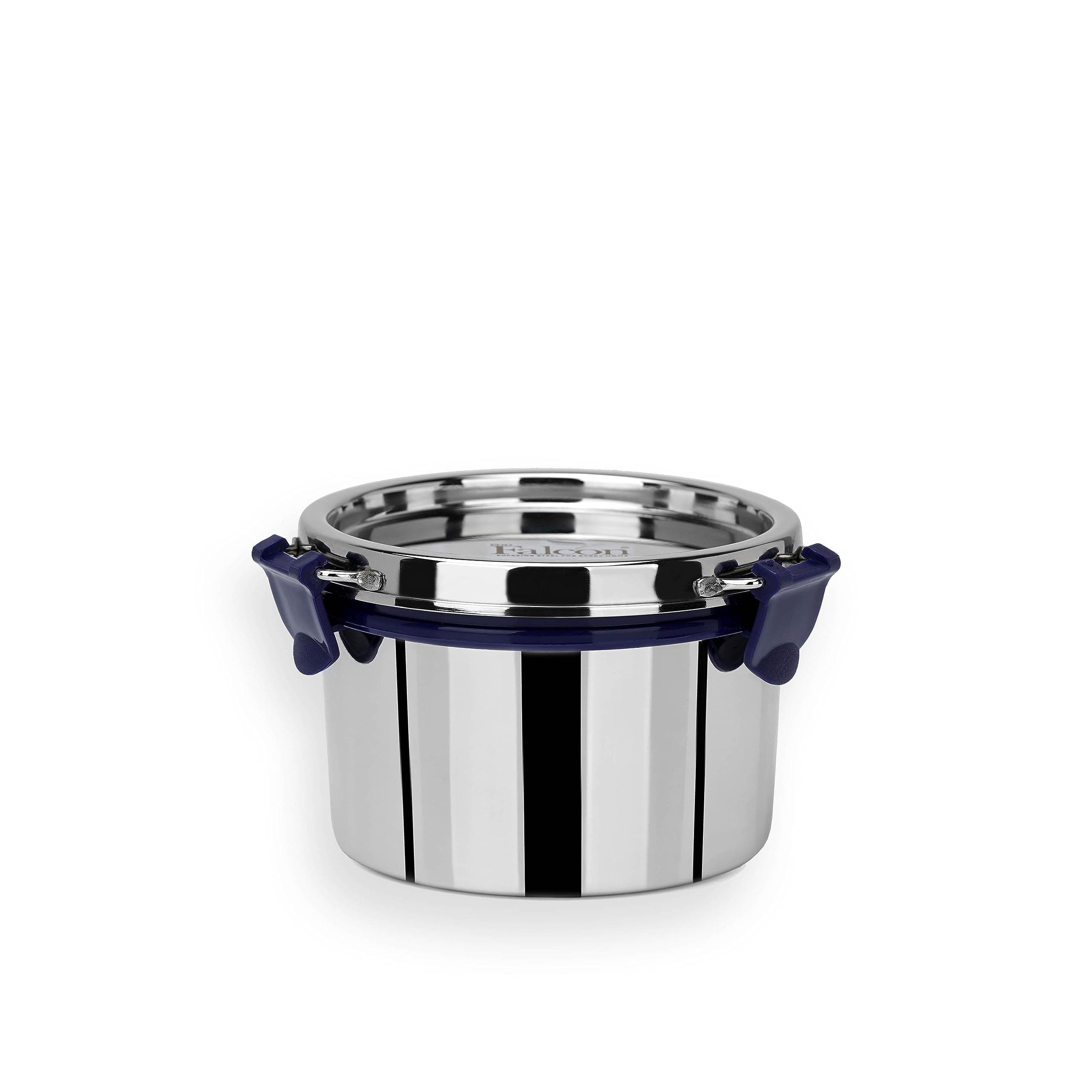 Food Grade Certified Stainless Steel Eco Nxt Airtight Storage Container with extra clamp, Blue (500 ml)