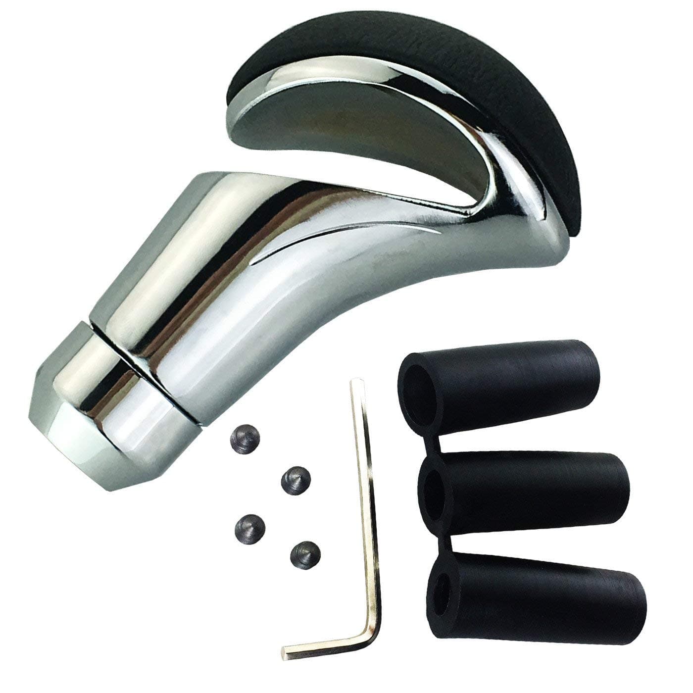 JMD GLOBAL SALES -Universal Car Shifter Knob Manual Automatic Transmission Aluminium Alloy Knobs Shift Gear Stick Leather Head