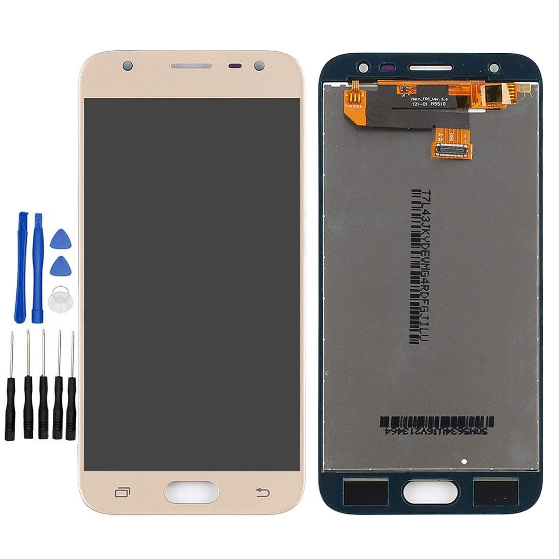ixuan for Samsung Galaxy J3 2017 J330F/DS LCD Display Touch Screen Digitizer Assembly Replacement Repair Part (Golden)
