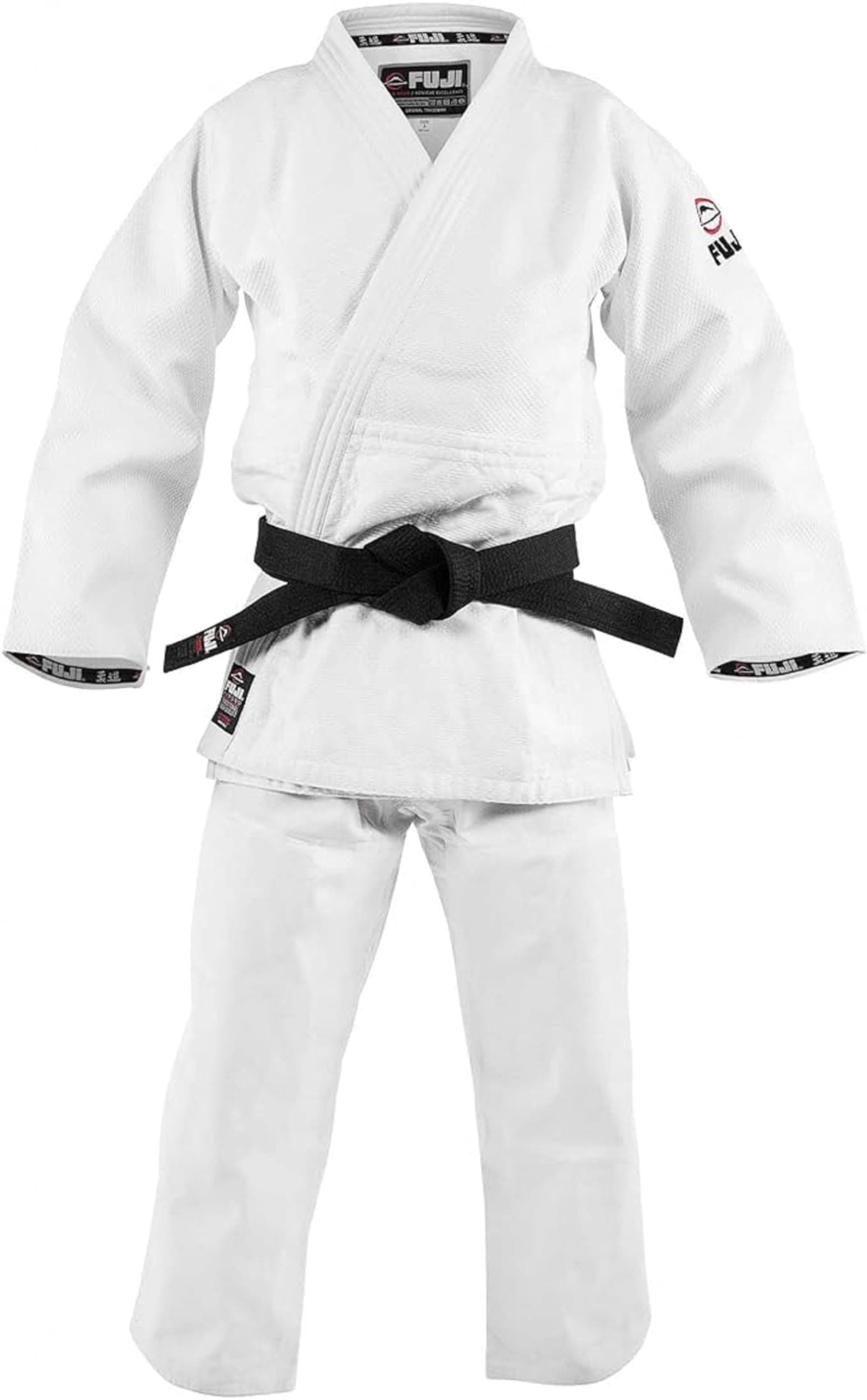 Double Weave Judo GI Thick Collar Cotton-Blend Judo Uniform, White, 2