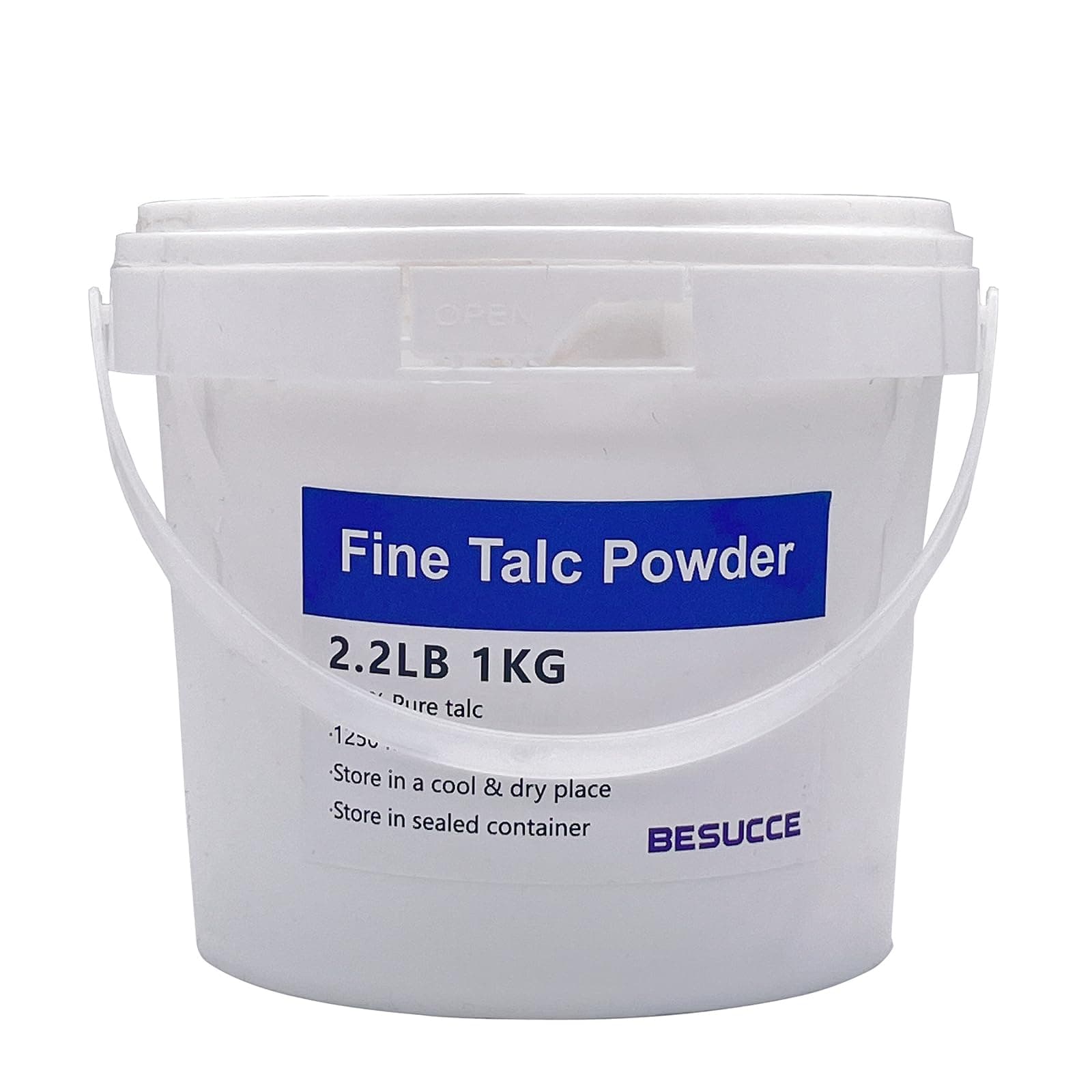 2.2 LBS Super Purity Talcum Powder, Extremely Fine Talc Powder for Chalk Painting, Multiple Purpose Talcum Powder Unscented with Excellent Lubrication, for Bike and Auto Tire Repairing