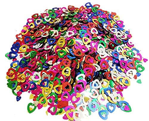 Mistari 5000 Pcs Paper Confetti Paper Heart Confetti Plastic Sequin Birthday Party Wedding Decorations Multi Colored 